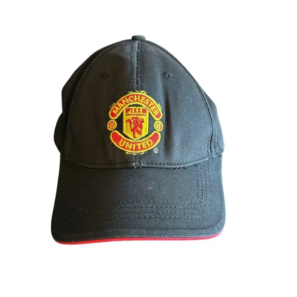 Manchester United Men's Black Adjustable Official Merchandise Soccer Hat Cap